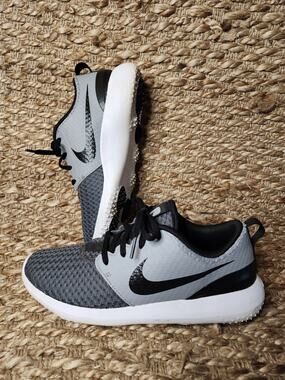 Nike Roshe G Anthracite Grey Black White Golf Shoes Youth Size 5 Women’s Sz 6.5